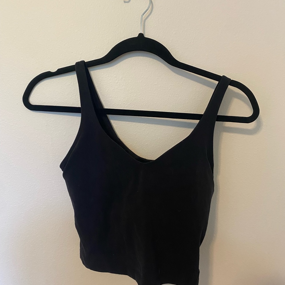 black lulu align tank size 6